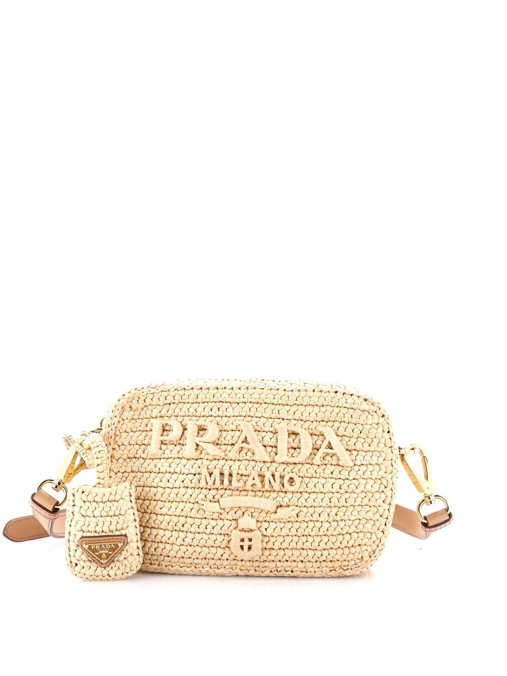 Prada Logo Camera Bag Raffia And #374701P12B